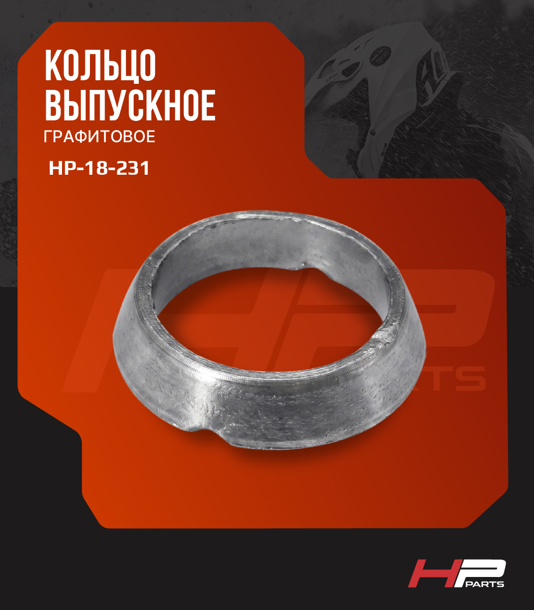 Кольцо выпускное графитовое BRP Ski Doo (72,7*56*17) 514053644, HP-18-231